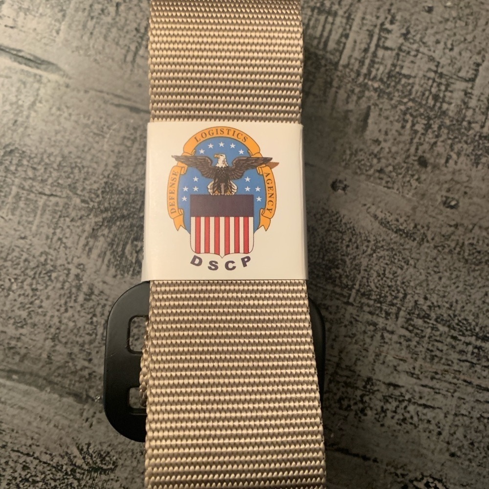 DSCP Tactical Tan Belt with Black Buckle, NWT, Size 46